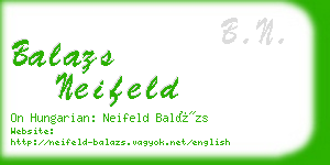 balazs neifeld business card